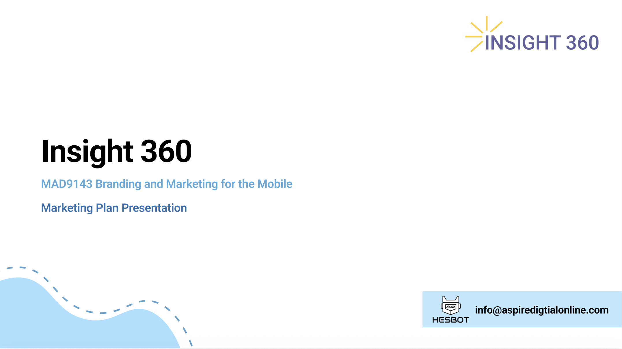 Insight 360 marketing plan presentation