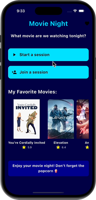Movie Night screen 1